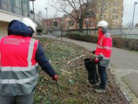 Charles Brand Team carry out litter pick along the River Lagan