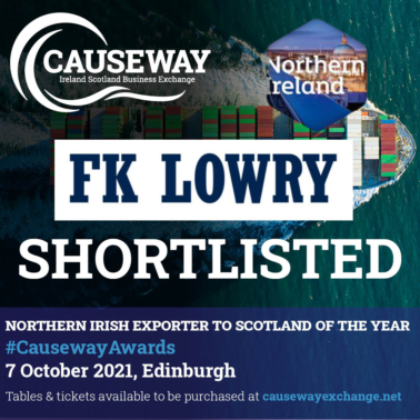 FK Lowry shortlisted for Causeway: Ireland Scotland Business Exchange Awards