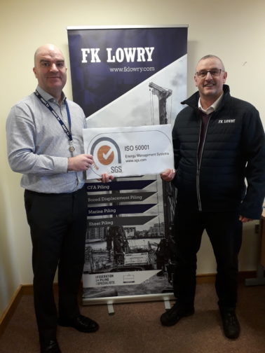 FK Lowry achieves ISO 50001 Energy Management certification