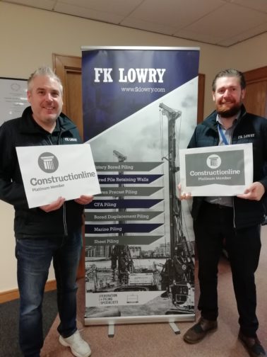 FK Lowry Reaccredited to Constructionline Platinum